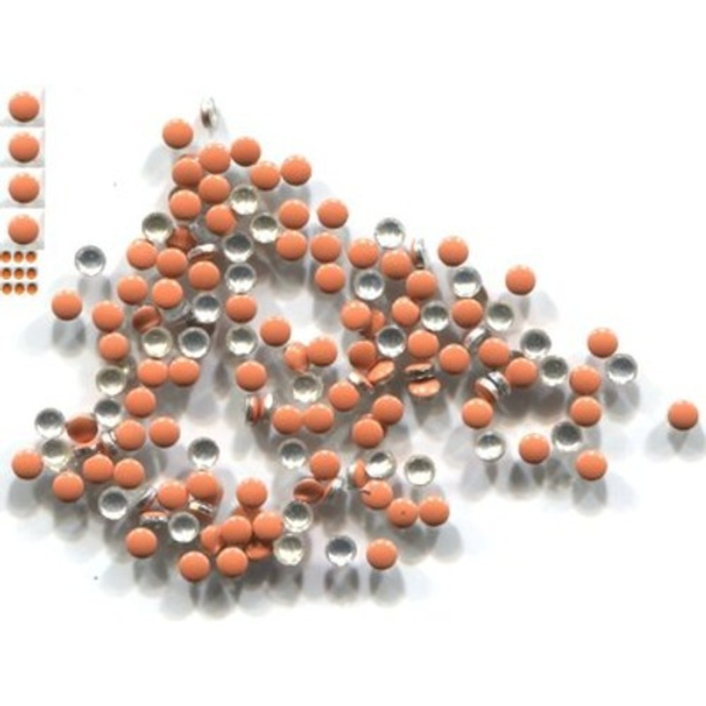 Round Smooth Nailheads 1.5mm PEACH Hot fix 2 Gross 288 Pieces